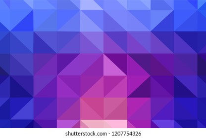 Light Blue, Red vector shining triangular backdrop. Polygonal abstract illustration with gradient. Brand new style for your business design.