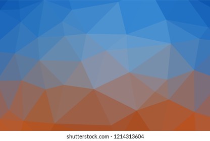 Light Blue, Red vector shining hexagonal background. Colorful illustration in abstract style with gradient. The template can be used as a background for cell phones.