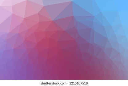 Light Blue, Red vector shining hexagonal pattern. A vague abstract illustration with gradient. The template can be used as a background for cell phones.