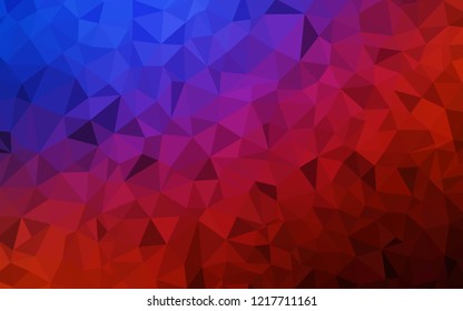 Light Blue, Red vector shining triangular cover. Colorful abstract illustration with triangles. A completely new design for your leaflet.