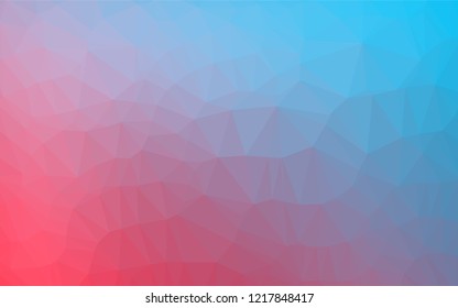 Light Blue, Red vector shining hexagonal background. Colorful illustration in abstract style with gradient. The elegant pattern can be used as part of a brand book.