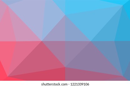 Light Blue, Red vector shining hexagonal pattern. Creative geometric illustration in Origami style with gradient. The polygonal design can be used for your web site.