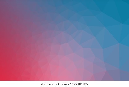 Light Blue, Red vector shining hexagonal template. Colorful abstract illustration with gradient. The polygonal design can be used for your web site.