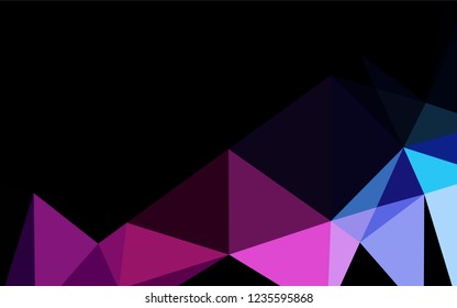 Light Blue, Red vector shining hexagonal template. A completely new color illustration in a vague style. Triangular pattern for your business design.