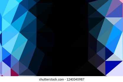 Light Blue, Red vector shining triangular pattern. Shining colored illustration in a Brand new style. The best triangular design for your business.