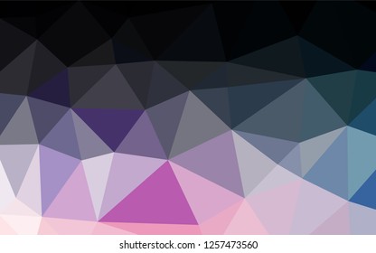 Light Blue, Red vector shining hexagonal pattern. A vague abstract illustration with gradient. Triangular pattern for your business design.
