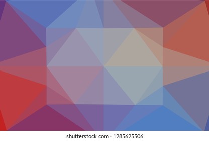 Light Blue, Red vector shining hexagonal background. Brand new colored illustration in blurry style with gradient. The completely new template can be used for your brand book.