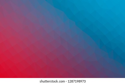 Light Blue, Red vector shining triangular pattern. A sample with polygonal shapes. Elegant pattern for a brand book.