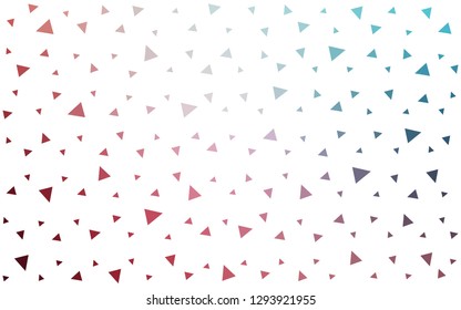 Light Blue, Red vector  shining triangular layout. Triangular geometric sample with gradient.  New template for your brand book.
