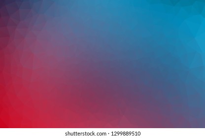 Light Blue, Red vector shining triangular background. A completely new color illustration in a vague style. Completely new design for your business.