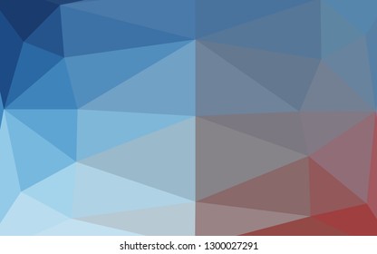 Light Blue, Red vector shining triangular background. Geometric illustration in Origami style with gradient. Elegant pattern for a brand book.