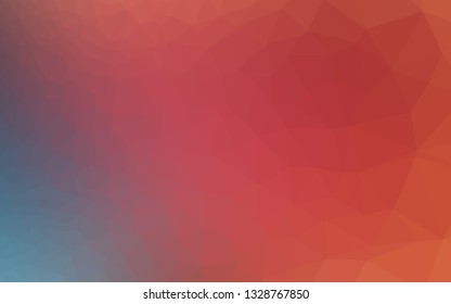 Light Blue, Red vector shining triangular background. Geometric illustration in Origami style with gradient. The best triangular design for your business.