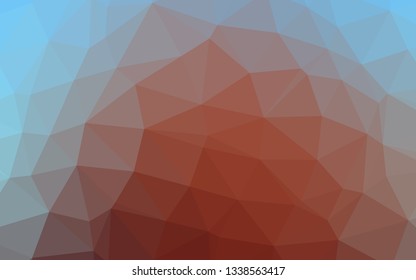 Light Blue, Red vector shining triangular template. Geometric illustration in Origami style with gradient. Completely new template for your business design.