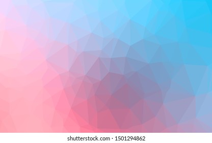 Light Blue, Red vector shining triangular background. Colorful illustration in abstract style with gradient. Polygonal design for your web site.