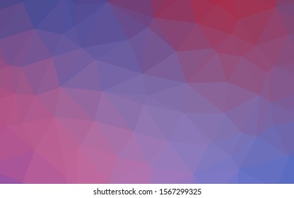 Light Blue, Red vector shining triangular background. Glitter abstract illustration with an elegant design. Brand new design for your business.