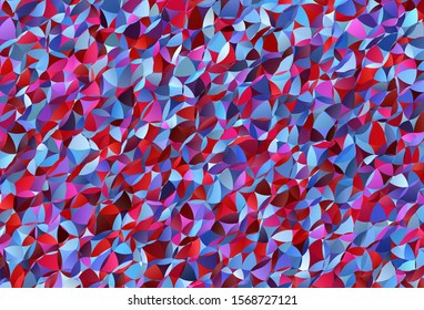 Light Blue, Red vector shining triangular layout. Colorful illustration in polygonal style with gradient. Triangular pattern for your design.