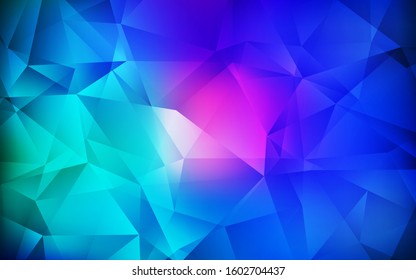 Light Blue, Red vector shining triangular backdrop. Elegant bright polygonal illustration with gradient. Polygonal design for your web site.