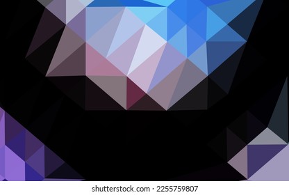 Light Blue, Red vector shining triangular template. Colorful illustration in Origami style with gradient.  Polygonal design for your web site.