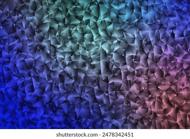 Azul claro, Vector rojo brillante fondo triangular. Ilustración abstracta brillante con triángulos elegantes. Nuevo estilo para el diseño de su empresa.