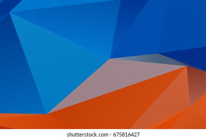 Light Blue, Red vector shining triangular background. Shining colored illustration in a brand-new style. Brand-new style for your business design.