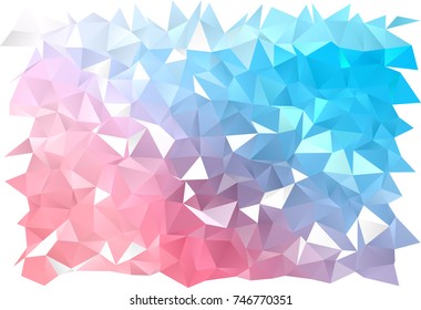 Light Blue, Red vector shining triangular pattern. A completely new color illustration in a vague style. A completely new template for your business design.