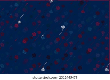 Light Blue, Red vector sketch background. Brand new colorful illustration in modern style with leaves. The best blurred design for your business.