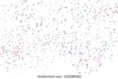 Light Blue, Red vector of small triangles on white background. Illustration of abstract texture of triangles. Pattern design for banner, poster, cover.