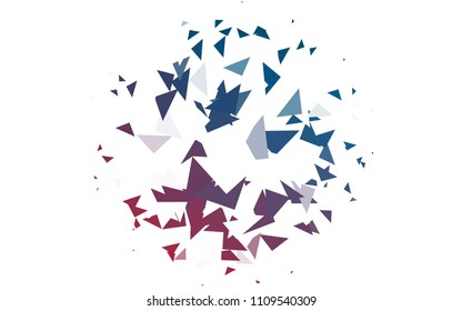 Light Blue, Red vector of small triangles on white background. Illustration of abstract texture of triangles. Pattern design for banner, poster, cover.