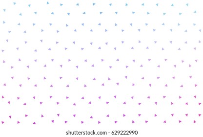 Light Blue, Red vector of small triangles on white background. Illustration of abstract texture of triangles. Pattern design for banner, poster, cover.