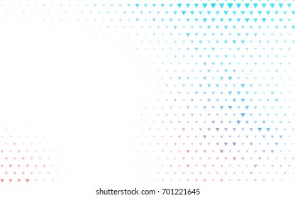Light Blue, Red vector of small triangles on white background. Illustration of abstract texture of triangles. Pattern design for banner, poster, cover.