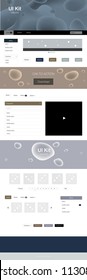 Light Blue, Red vector style guide with bent lines. Creative illustration in halftone marble style with gradient. Modern template for your landing page.