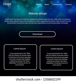 Light Blue, Red vector style guide with sky stars. Decorative ui kit design in abstract style with colorful sky. This template you can use for websites.