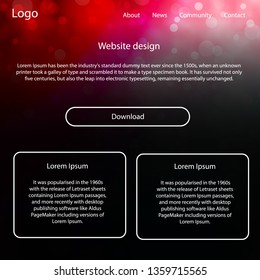 Light Blue, Red vector style guide with sky stars. Decorative ui kit design in abstract style with colorful sky. This sample is for your website.