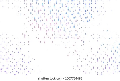 Light Blue, Red vector template with isolated numerals. Modern geometrical illustration with numerals. The pattern can be used for school, grammar websites.