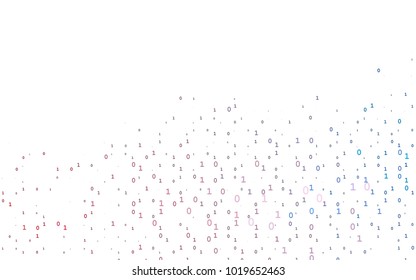 Light Blue, Red vector template with isolated numerals. Illustration with Numeral symbols on abstract template. The pattern can be used for ad, booklets, leaflets of education.