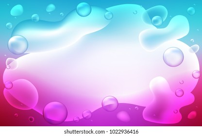 Light Blue, Red vector template with bubble shapes. Modern gradient abstract illustration with bandy lines. Textured wave pattern for backgrounds.