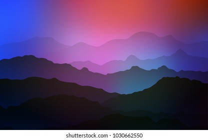 Light Blue, Red vector template with bent lines. Colorful abstract illustration with gradient lines. New composition for your brand book.