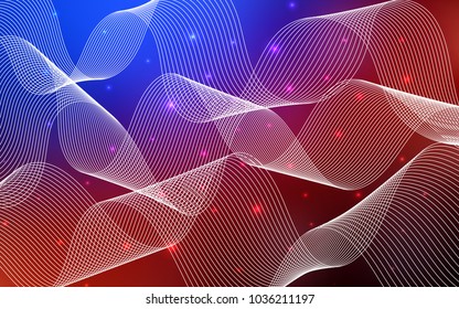 Light Blue, Red vector template with carnival confetti. Beautiful colored illustration with ribbon in celebration style. Beautiful design for your business advert of anniversary.