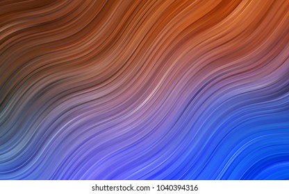 Light Blue, Red vector template with lines, ovals. Modern gradient abstract illustration with bandy lines. A completely new template for your business design.