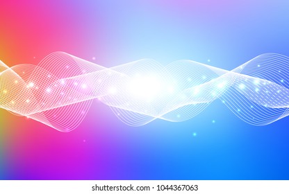 Light Blue, Red vector template with carnival confetti. Beautiful colored illustration with ribbon in celebration style. The template can be used as a background for postcards.