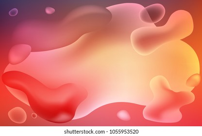 Light Blue, Red vector template with bent ribbons. Geometric illustration in memphis style with gradient.  Brand-new design for your ads, poster, banner.