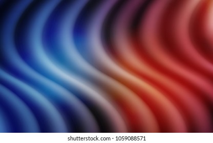 Light Blue, Red vector template with bent ribbons. Glitter abstract illustration with wry lines. Marble design for your web site.