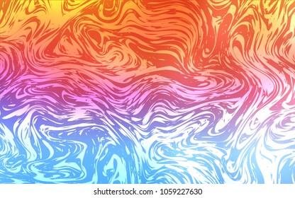 Light Blue, Red vector template with lava shapes. Colorful abstract illustration with gradient lines. Marble style for your business design.