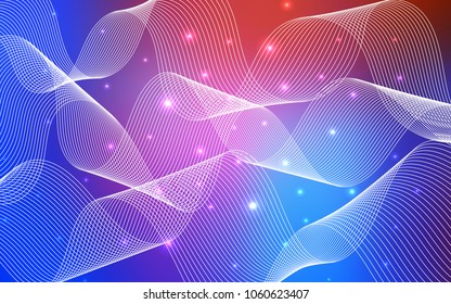 Light Blue, Red vector template with carnival confetti. Beautiful colored illustration with ribbon in celebration style. The template can be used as a background for postcards.