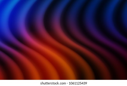 Light Blue, Red vector template with bent lines. Creative illustration in halftone marble style with gradient. Textured wave pattern for backgrounds.