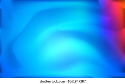 Light Blue, Red vector template with lines, ovals. Blurred geometric sample with gradient bubbles.  Pattern for your business design.
