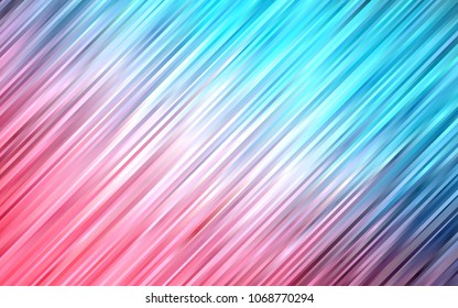 Light Blue, Red vector template with bent lines. Modern gradient abstract illustration with bandy lines. Brand-new design for your ads, poster, banner.