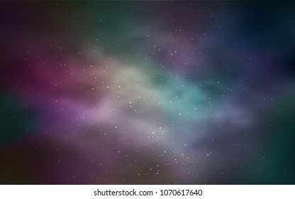 Light Blue, Red vector template with space stars. Modern abstract illustration with Big Dipper stars. Smart design for your business advert.