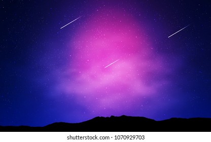 Light Blue, Red vector template with space stars. Modern abstract illustration with Big Dipper stars. Pattern for astrology websites.