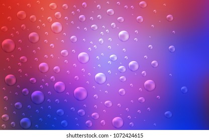 Light Blue, Red vector template with circles. Blurred bubbles on abstract background with colorful gradient. The pattern can be used for ads, leaflets of liquid.